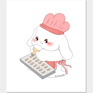 Mami Rabbit Baking Cookies | Bunniesmee Posters and Art